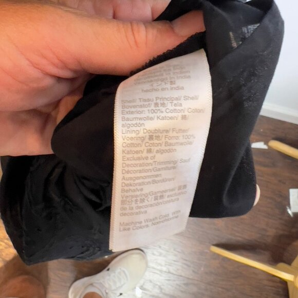 J.Crew Womens Tie-neck midi dress with eyelet trim Black Size 14 CK283 - Picture 6 of 8